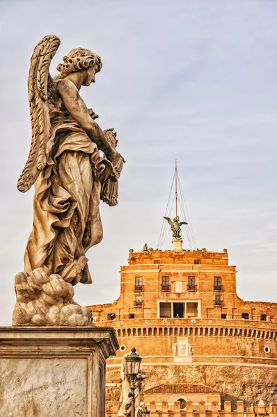 Rom Castel Sant Angelo Angel staty — Stockfoto