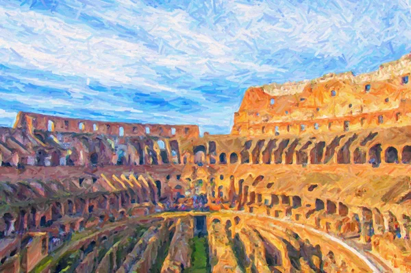 Roma Coliseo Pintura Digital —  Fotos de Stock