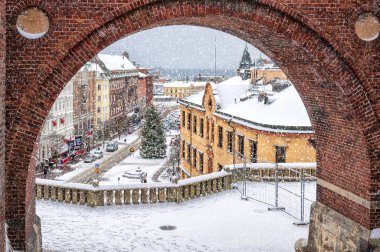 Helsingborg Winter Through the Archway clipart