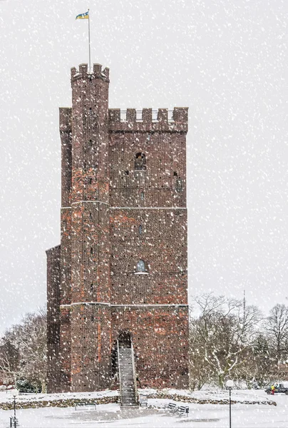 Nieve en Karnan en Helsingborg — Foto de Stock