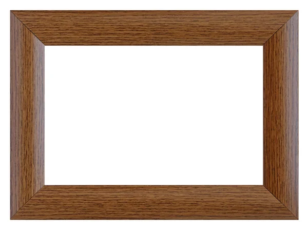 Houten frame over Wit — Stockfoto