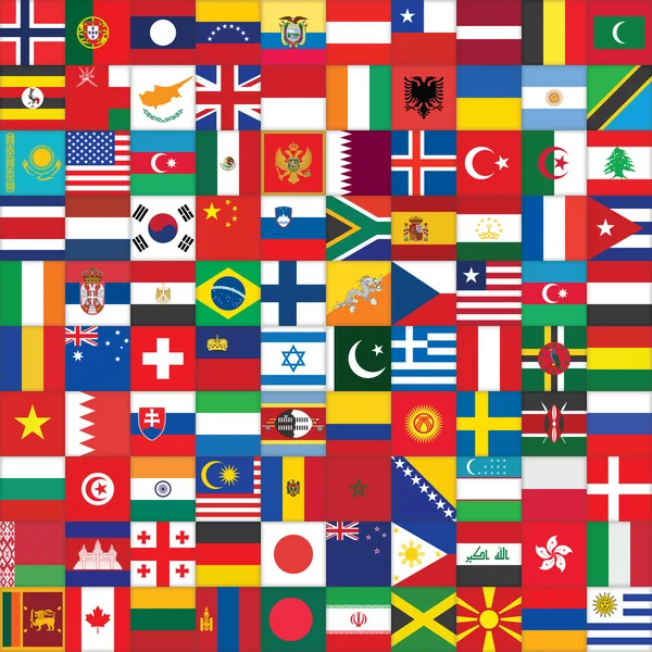 Background with some of world flags — Stock Photo, Image