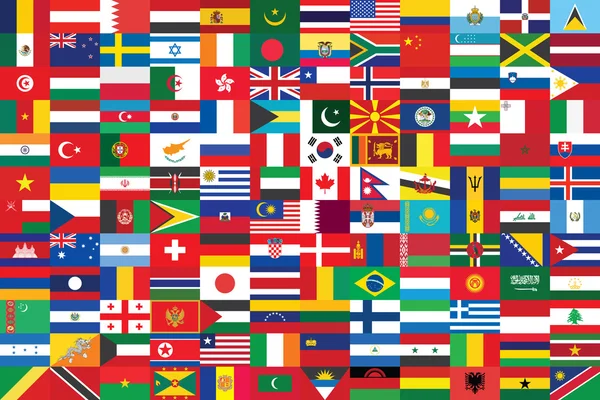 World flags background — Stock Vector