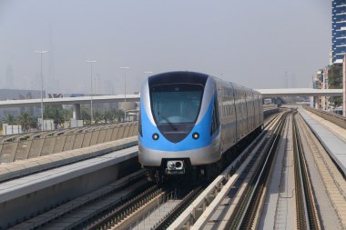 metro train in Dubai clipart