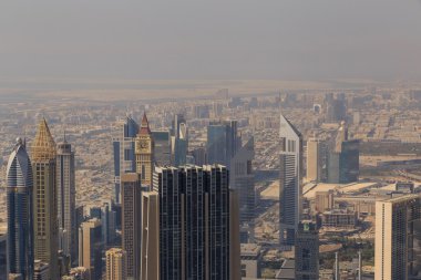 Dubai, Birleşik Arap Emirlikleri - 20 Mayıs 2016: Dubai, havadan görünümü