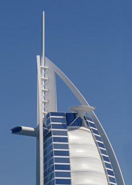 Dubai, Birleşik Arap Emirlikleri - 15 Mayıs 2016: Helikopter pisti üzerinde Burj Al Arab