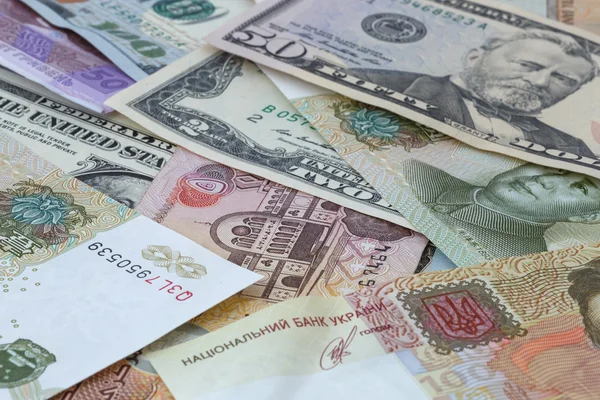 Several currencies banknotes — Stock Photo, Image