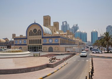 Sharjah, Birleşik Arap Emirlikleri - 16 Mayıs 2016: Mavi Souk
