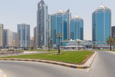 Sharjah, Birleşik Arap Emirlikleri - 16 Mayıs 2016: towers
