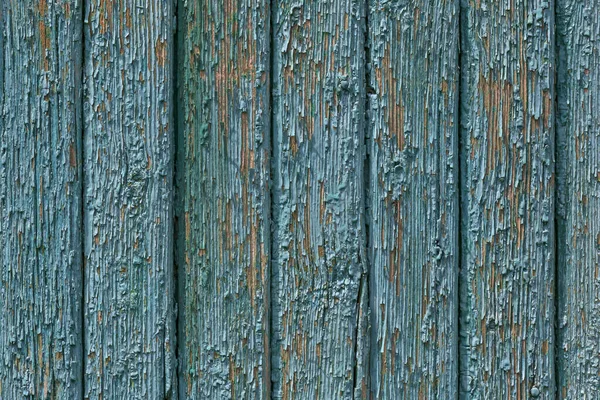 Detail Van Blauw Afgebroken Houten Muur Gemaakt Van Planken — Stockfoto