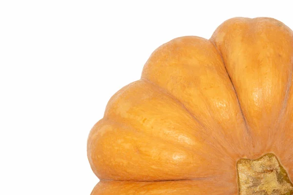 Närbild Orange Pumpa Isolerad Vit Bakgrund — Stockfoto