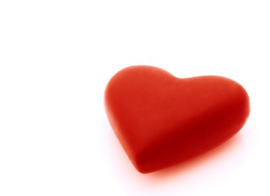 Beyaz yerine kırmızı sevgililer günü kartı