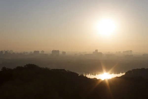 Kyiv at sunrise — Stock Photo, Image