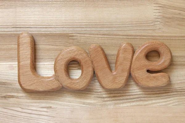 Palavra de madeira amor — Fotografia de Stock