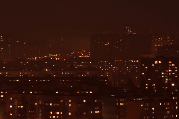 Dzielnicy Kijowa w nocy — Zdjęcie stockowe