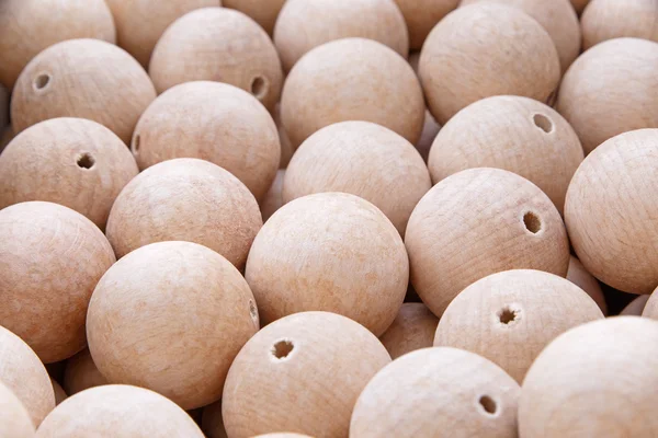 Close up of wooden beads — Stock Photo, Image