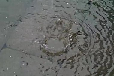 Yağmur damlaları sokak taş