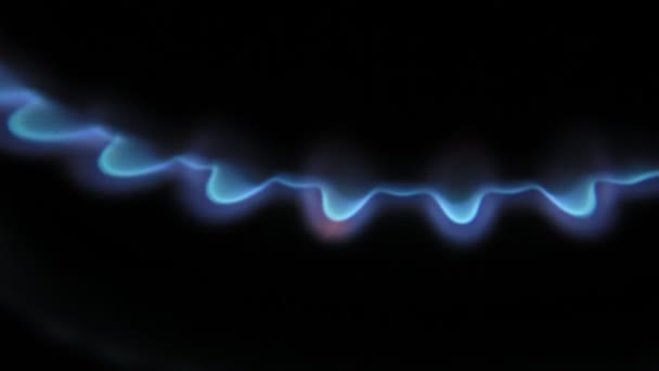 Fiamma di gas blu oscillante — Video Stock