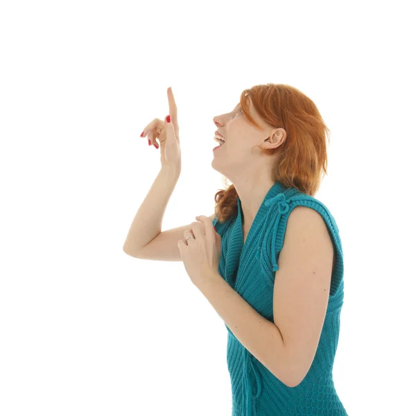 Vrouw liefhebber wijzen — Stockfoto