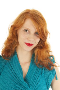 Kırmızı saçlı kız portre