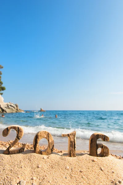 2016 na pláži — Stock fotografie