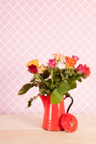 Kolorowy bukiet róż — Zdjęcie stockowe
