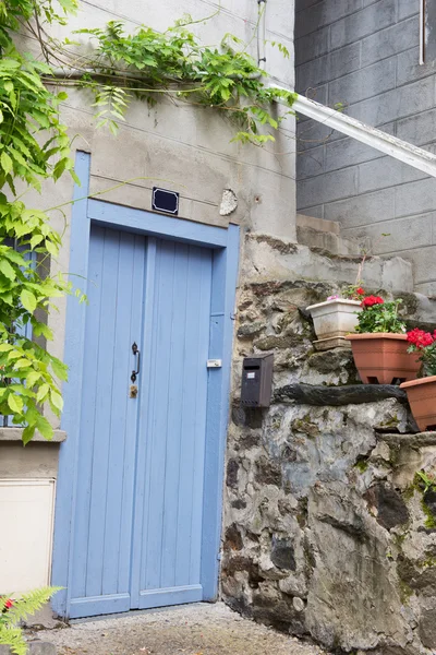 Blue French door — Stock Photo, Image
