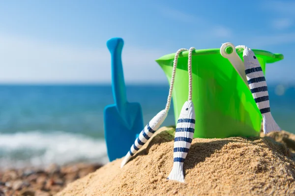 Toys at the beach — Stock Photo, Image