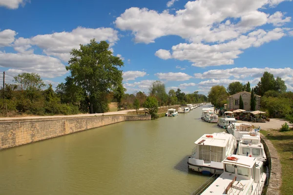 Boten Het Franse Canal Midi — Stockfoto