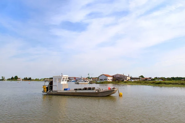 French Wooden Oyster Boat River Charente — Stock Photo, Image