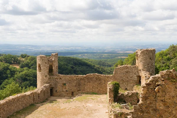 Ruin Saissac Francouzštině Languedoc — Stock fotografie