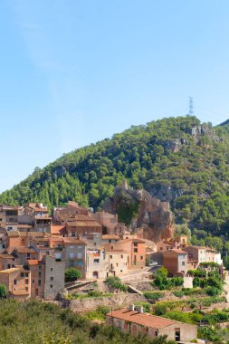 İspanyol Katalunyası 'nda Pratdip köyü manzarası