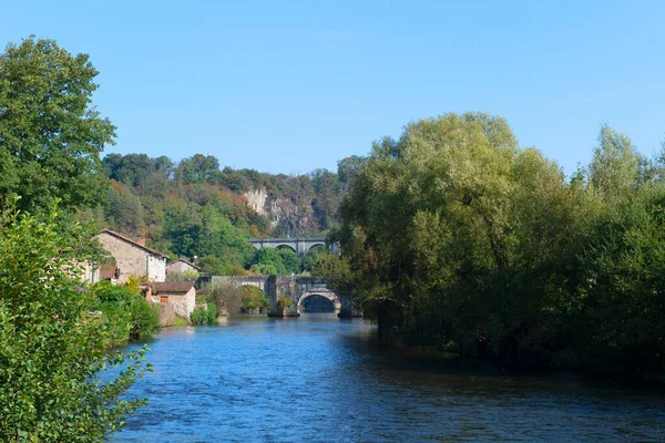 Río Vienne Francés Saint Leonard Noblat Alta Vienne — Foto de Stock