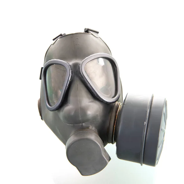 Militaire Gaz Masker Geïsoleerd Witte Achtergrond — Stockfoto