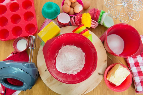 Baking cupcakes — Stock Photo, Image