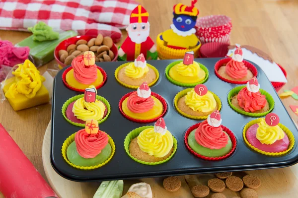 Sinterklaas cupcakes — Stockfoto