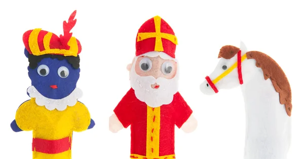 Handmade puppets Dutch Sinterklaas — Stock Photo, Image