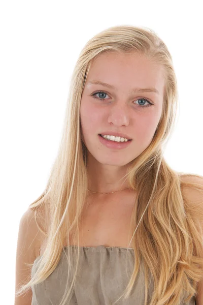Blond tonåring tjej — Stockfoto