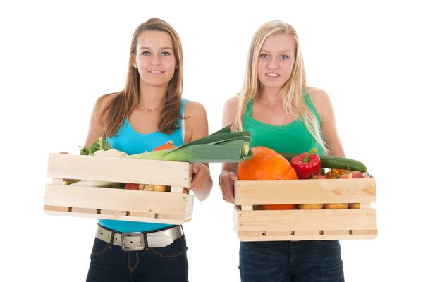 Comida saudável para meninas adolescentes — Fotografia de Stock