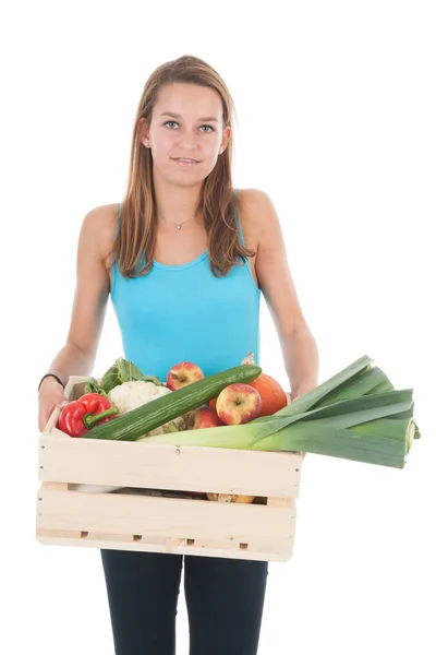 Healthy food for teen girl — Stock Photo, Image