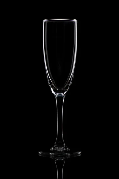 Siyah şampanya kadehi — Stok fotoğraf