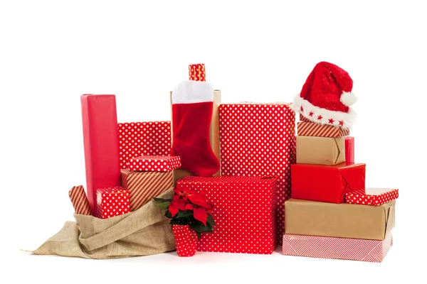 Regalos rojos de Navidad — Foto de Stock