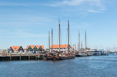 Küçük liman Flamanca ada Texel
