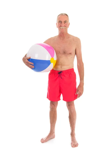 Retired man on vacation — Stock Photo, Image