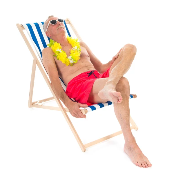 Nyugdíjas férfi a nyaralás — Stock Fotó