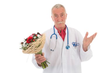Doctor is giving apologies clipart