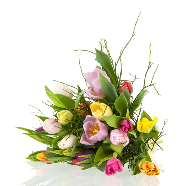 Boeket kleurrijke tulpen — Stockfoto