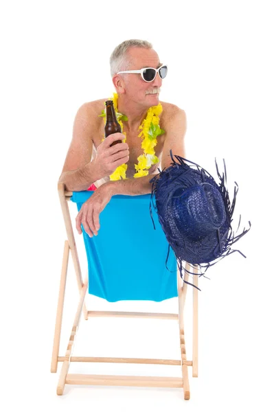 Retired man on vacation — Stock Photo, Image