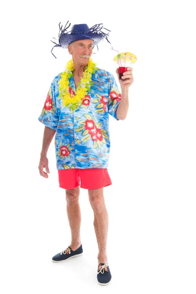 Retired man on vacation — Stock Photo, Image