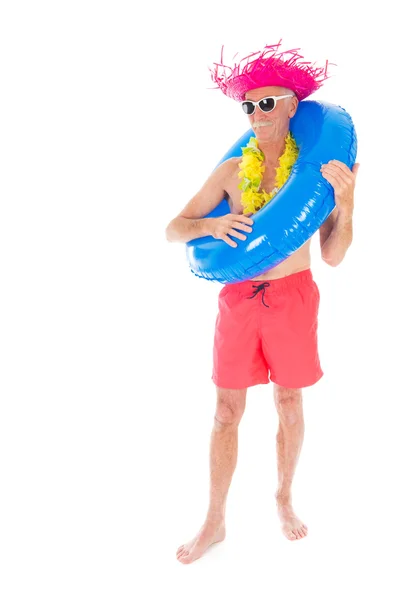 Retired man on vacation — Stock Photo, Image